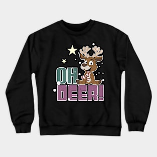 Christmas Holiday Oh Deer! Reindeer Crewneck Sweatshirt